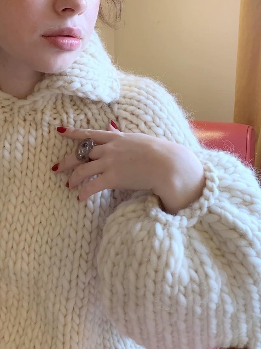 Good Night Day Nayes Polo Handknit Yarn Sweater - Picture 2 of 11